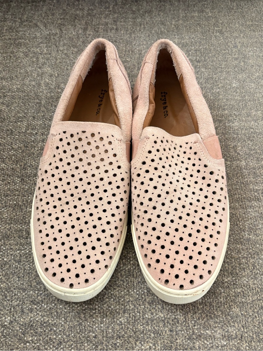 Frye & Co Slip-On Suede Sneakers - Blush Pink